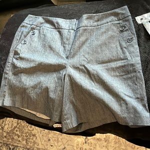 NWT Sandro Knee-length Shorts Size 22 Navy